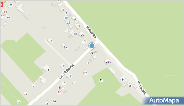 Czarna Białostocka, Rybacka, 24, mapa Czarna Białostocka