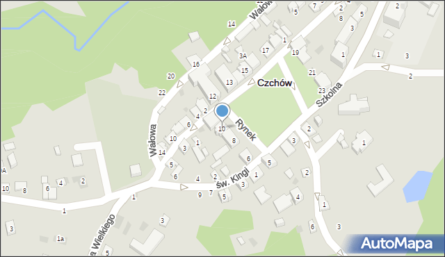 Czchów, Rynek, 10, mapa Czchów