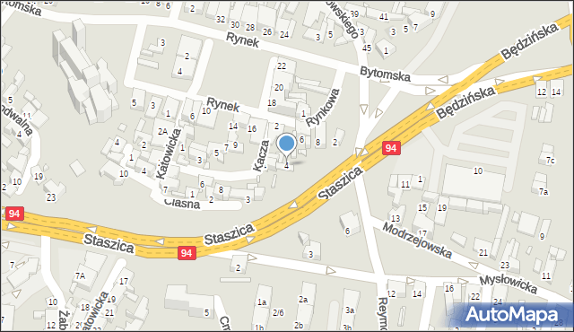 Czeladź, Rynkowa, 4, mapa Czeladź