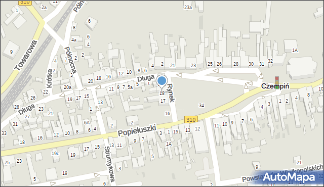 Czempiń, Rynek, 18, mapa Czempiń