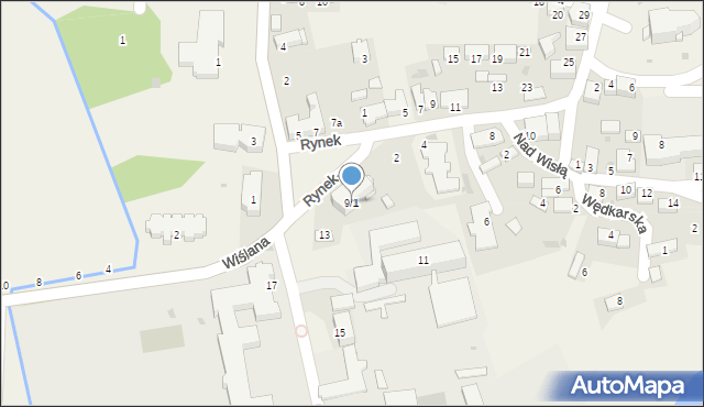 Czernichów, Rynek, 9/1, mapa Czernichów