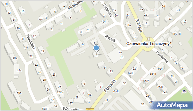 Czerwionka-Leszczyny, Rynek, 4, mapa Czerwionka-Leszczyny