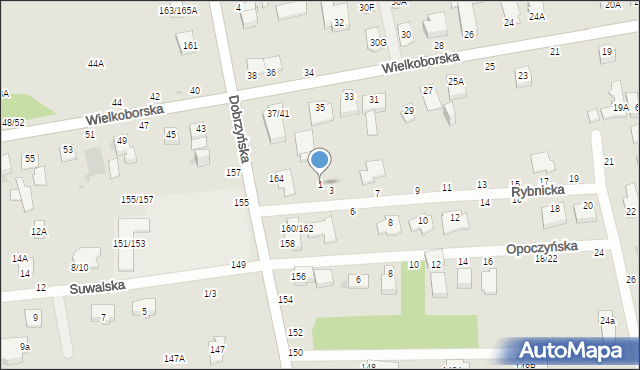 Częstochowa, Rybnicka, 1, mapa Częstochowy