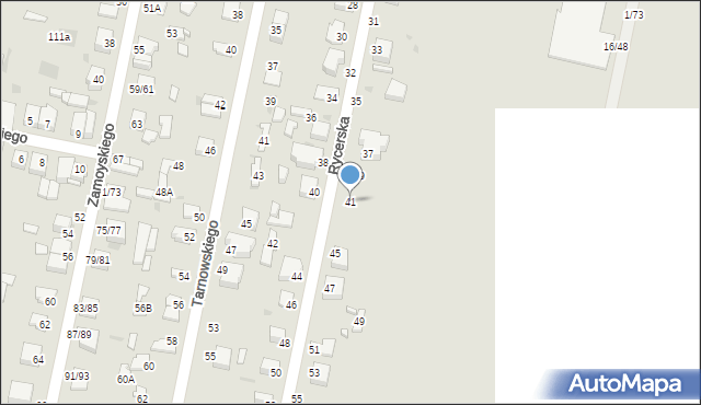 Częstochowa, Rycerska, 41, mapa Częstochowy