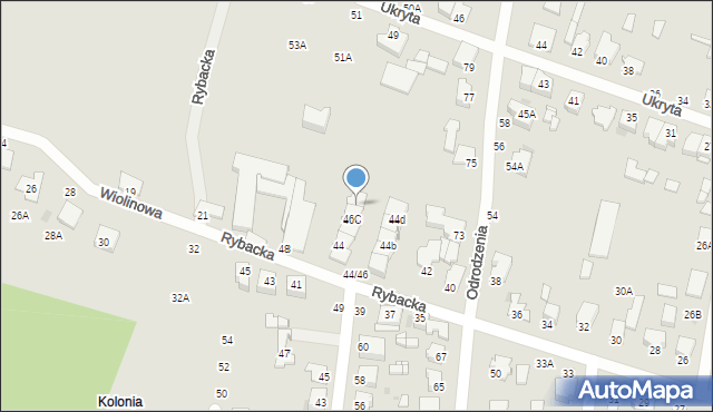 Częstochowa, Rybacka, 46D, mapa Częstochowy