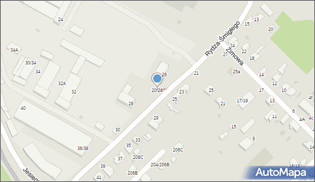 Częstochowa, Rydza-Śmigłego Edwarda, marsz., 20/24, mapa Częstochowy