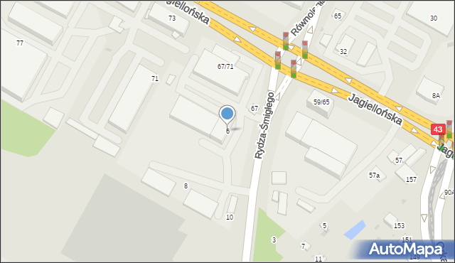 Częstochowa, Rydza-Śmigłego Edwarda, marsz., 6, mapa Częstochowy