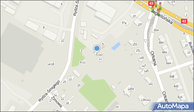 Częstochowa, Rydza-Śmigłego Edwarda, marsz., 9, mapa Częstochowy