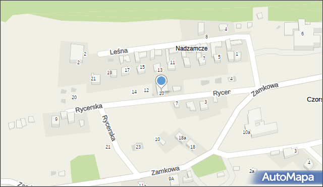 Czorsztyn, Rycerska, 10, mapa Czorsztyn