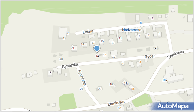 Czorsztyn, Rycerska, 14, mapa Czorsztyn