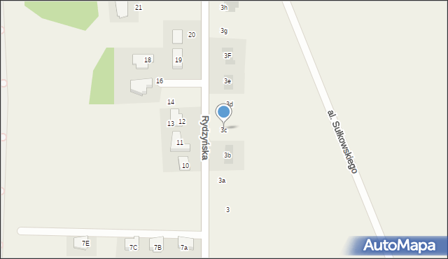 Dąbcze, Rydzyńska, 3c, mapa Dąbcze