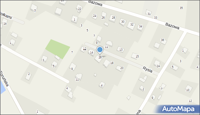 Dąbrowa Chełmińska, Rysia, 16, mapa Dąbrowa Chełmińska