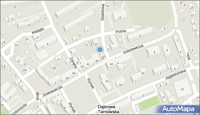 Dąbrowa Tarnowska, Rynek, 37, mapa Dąbrowa Tarnowska