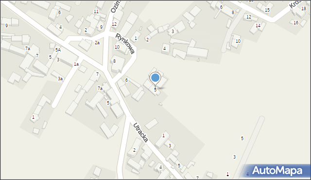 Daniec, Rynkowa, 5, mapa Daniec