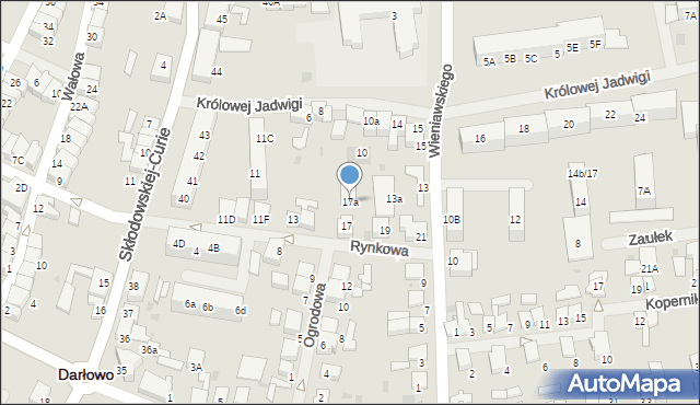 Darłowo, Rynkowa, 17a, mapa Darłowo