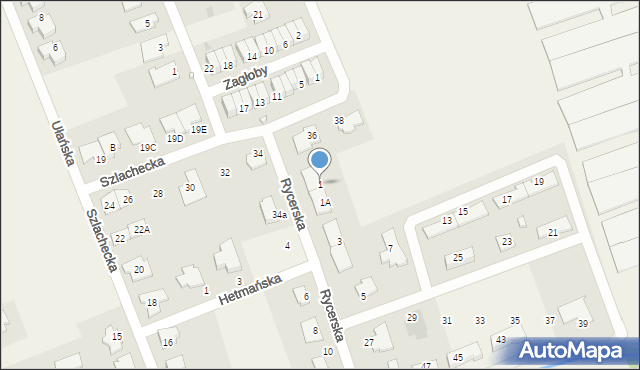 Dawidy Bankowe, Rycerska, 1, mapa Dawidy Bankowe