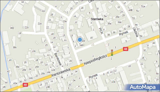 Dęblin, Rynek, 44, mapa Dęblin