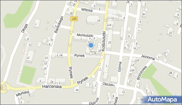 Debrzno, Rynek, 7, mapa Debrzno