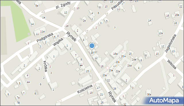 Dobczyce, Rynek, 10, mapa Dobczyce