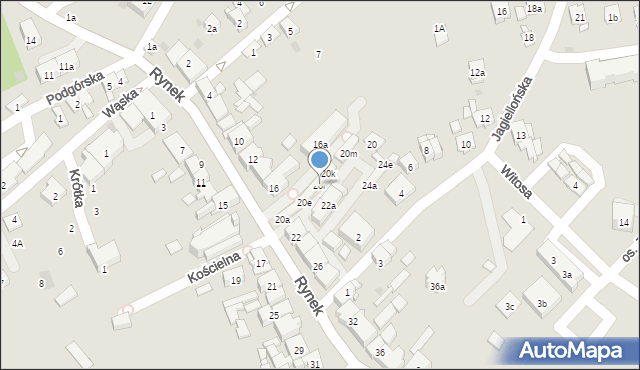 Dobczyce, Rynek, 20i, mapa Dobczyce
