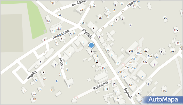 Dobczyce, Rynek, 7, mapa Dobczyce