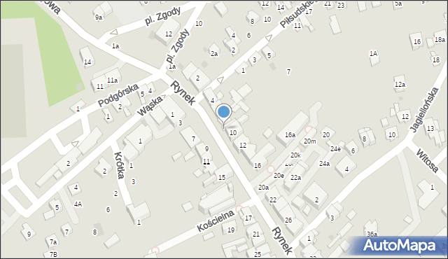 Dobczyce, Rynek, 8A, mapa Dobczyce