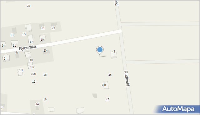 Dobra, Rycerska, 43a, mapa Dobra
