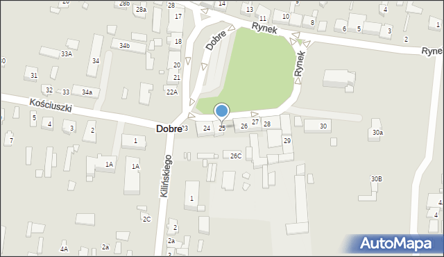 Dobre, Rynek, 25, mapa Dobre