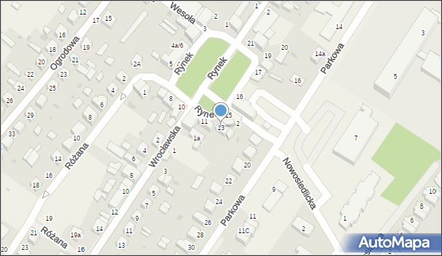 Dobroszyce, Rynek, 13, mapa Dobroszyce