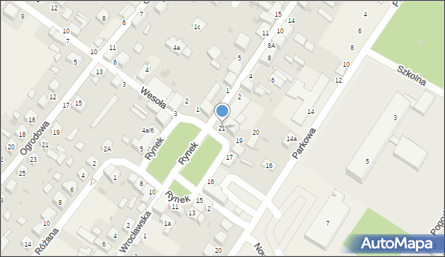 Dobroszyce, Rynek, 21, mapa Dobroszyce