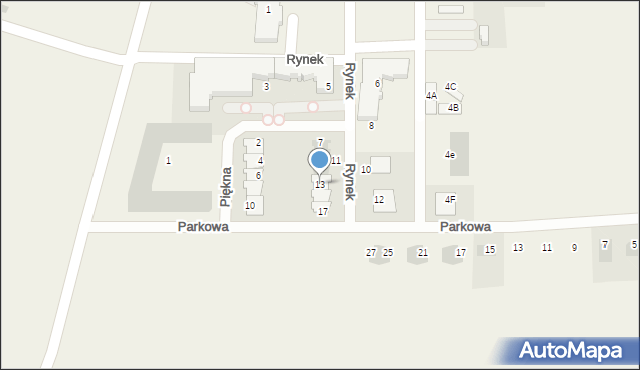 Dominów, Rynek, 13, mapa Dominów