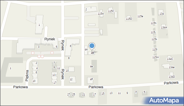 Dominów, Rynek, 4B, mapa Dominów