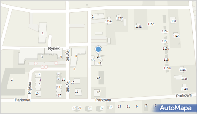 Dominów, Rynek, 4C, mapa Dominów