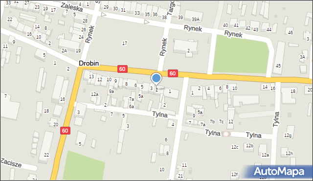 Drobin, Rynek, 2, mapa Drobin