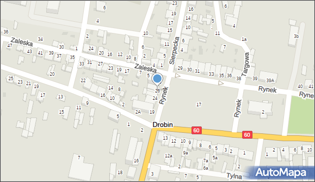 Drobin, Rynek, 26, mapa Drobin