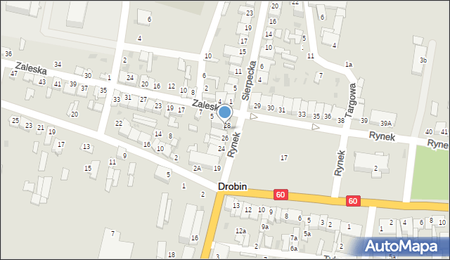 Drobin, Rynek, 27, mapa Drobin