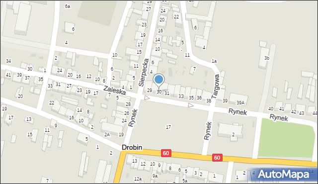 Drobin, Rynek, 30, mapa Drobin