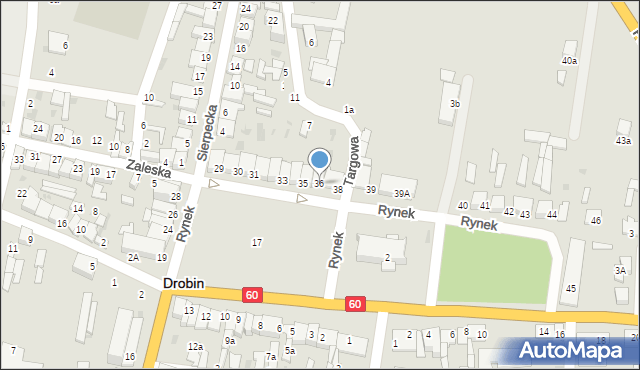 Drobin, Rynek, 36, mapa Drobin