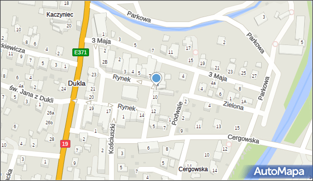 Dukla, Rynek, 9, mapa Dukla
