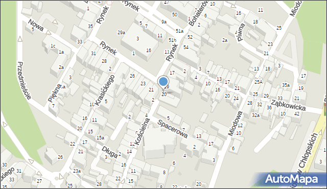 Dzierżoniów, Rynek, 20, mapa Dzierżoniów