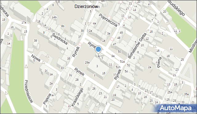 Dzierżoniów, Rynek, 5, mapa Dzierżoniów