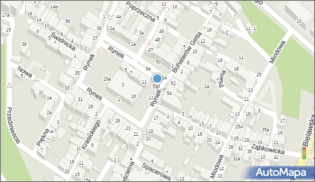 Dzierżoniów, Rynek, 53a, mapa Dzierżoniów