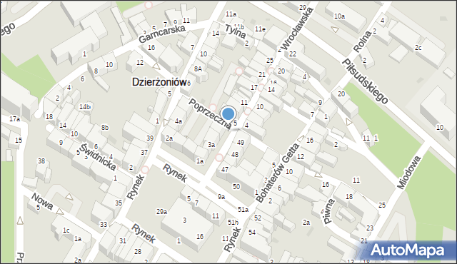 Dzierżoniów, Rynek, 9b, mapa Dzierżoniów