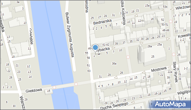 Elbląg, Rybacka, 2, mapa Elbląga