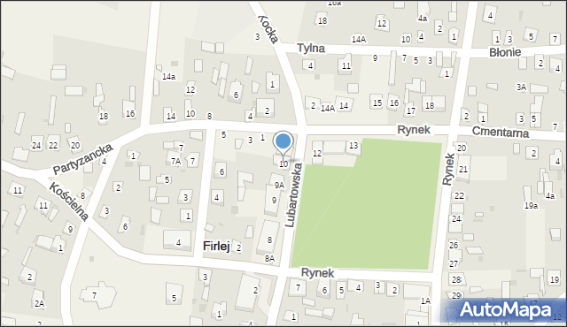 Firlej, Rynek, 10, mapa Firlej