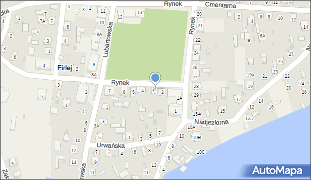 Firlej, Rynek, 3A, mapa Firlej