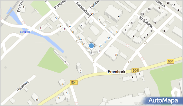Frombork, Rybacka, 2, mapa Frombork