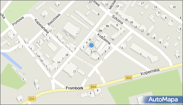 Frombork, Rynek, 2, mapa Frombork