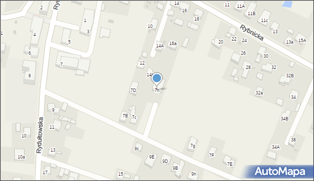 Gaszowice, Rydułtowska, 7h, mapa Gaszowice