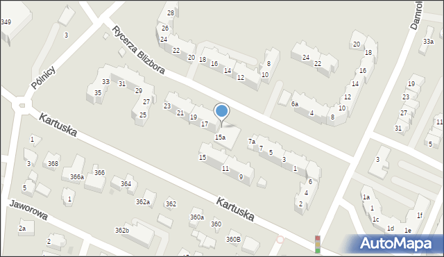 Gdańsk, Rycerza Blizbora, 15b, mapa Gdańska